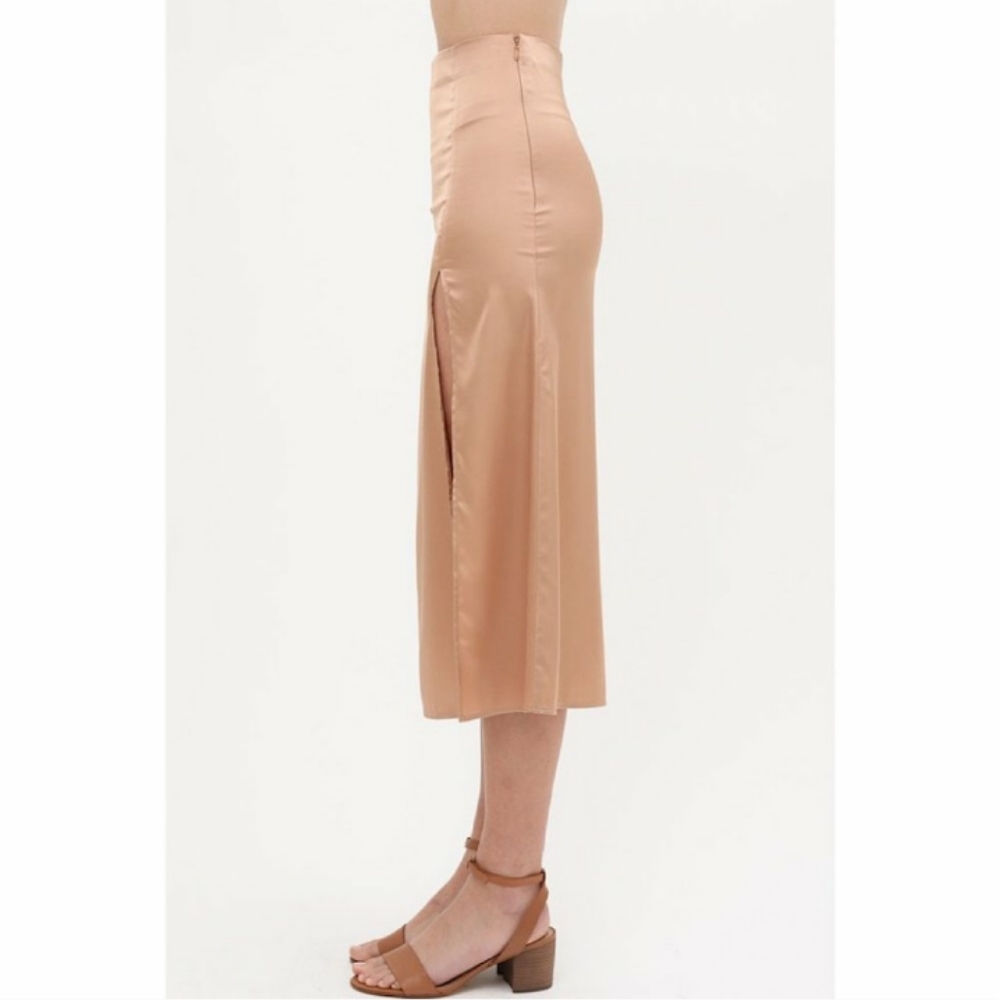 Satin Midi Skirt - Picture 4 of 8